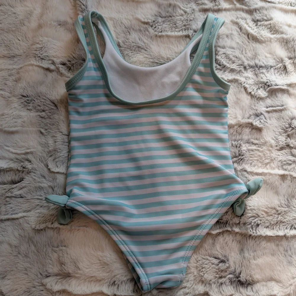 Wonder Nation White and Mint Swimsuit